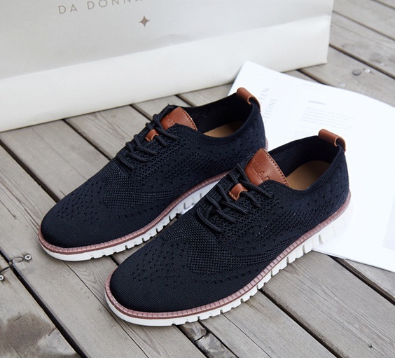 Knitted lace-up casual shoes Brock men's shoes