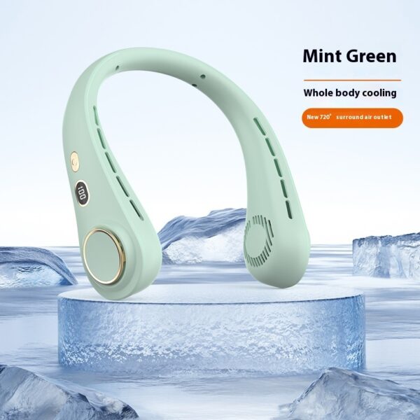 Outdoor Portable Leaf-free Digital Display Halter Little Fan