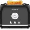 Toaster 2 Slice Retro Toaster Stainless Steel With 6 Bread Shade Settings And Bagel Cancel Defrost Reheat Function, Cute Bread Toaster With Extra Wide Slot And Removable Crumb Tray