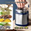 Electric Grinder For Herb,pice,Pollen And Coffee Fast Grinding For Flower Buds,Dry Spices,And Herbs Compact Size  Silver