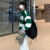 Striped Polo Sweater Men's Autumn And Winter Lapel