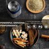 Electric Grinder For Herb,pice,Pollen And Coffee Fast Grinding For Flower Buds,Dry Spices,And Herbs Compact Size  Silver