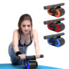 Double Wheel Abdominal Exerciser Women Men Automatic Rebound Ab Wheel Roller Waist Trainer Gym Sports Home Exercise Devices