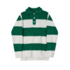 Striped Polo Sweater Men's Autumn And Winter Lapel