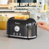 Toaster 2 Slice Retro Toaster Stainless Steel With 6 Bread Shade Settings And Bagel Cancel Defrost Reheat Function, Cute Bread Toaster With Extra Wide Slot And Removable Crumb Tray