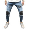 Men's ripped blue jeans