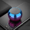 M3 Colorful Wireless Speakers 3D Mini Electroplating Round Steel Cannon Blue tooth Speaker Radio Support U Disk Subwoofer