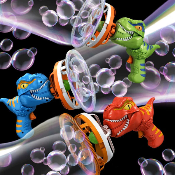 Fan Dinosaur Bubble Machine Bubble Blowing Toy Children's Handheld Bubble Machine New Cartoon Blowing Bubble Gun Toy Gift