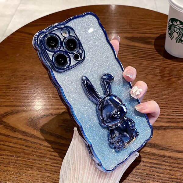 Gradient Phone Case Plating Rabbit Bracket