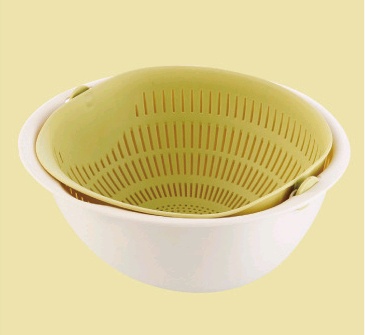 Portable detachable double-layer hollow fruit and vegetable cleaning drain basket Washed rice noodles