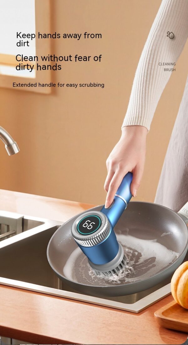 Multifunctional Handheld Wireless Charging Electric Dish Brush