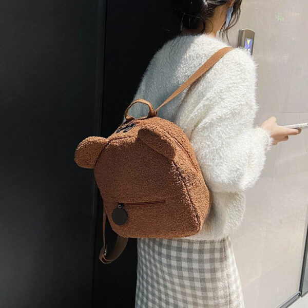 Girl Shoulder Small Backpack Furry One Shoulder Messenger Bag