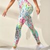 Printed Seamless Yoga High Waist Hip Lift Trousers