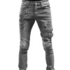 Personalized Trendy Worn Ripped Motorcycle Jeans