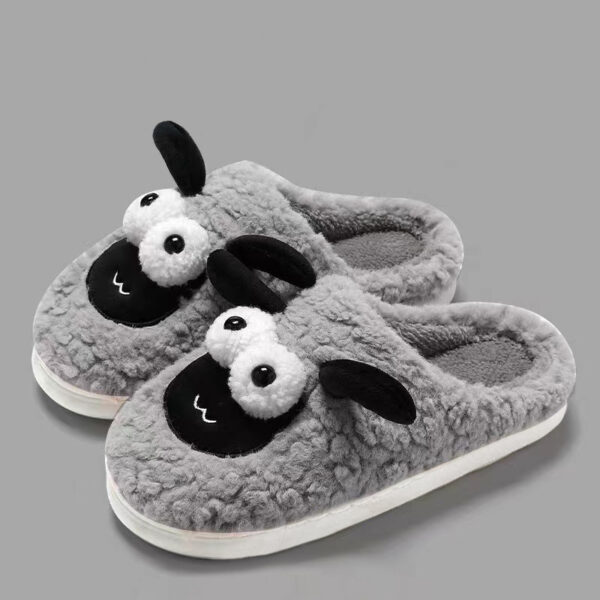 Slip-on Slippers Simple Lamb Thermal Cotton Slippers