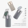 3 In 1 Multi-Function IPhone And AirPods Wireless Charger Portable Bluetooth Speaker With Touch Lamp For Home And Office