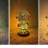 Fireworks Astronaut Atmosphere Light 3D Stereo Astronaut