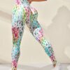 Printed Seamless Yoga High Waist Hip Lift Trousers