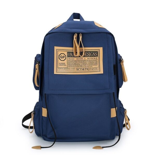 Ins Fashion Backpack Men Multi-pocket Large Capacity Travel Computer Bag Women Junior High School Students Schoolbag